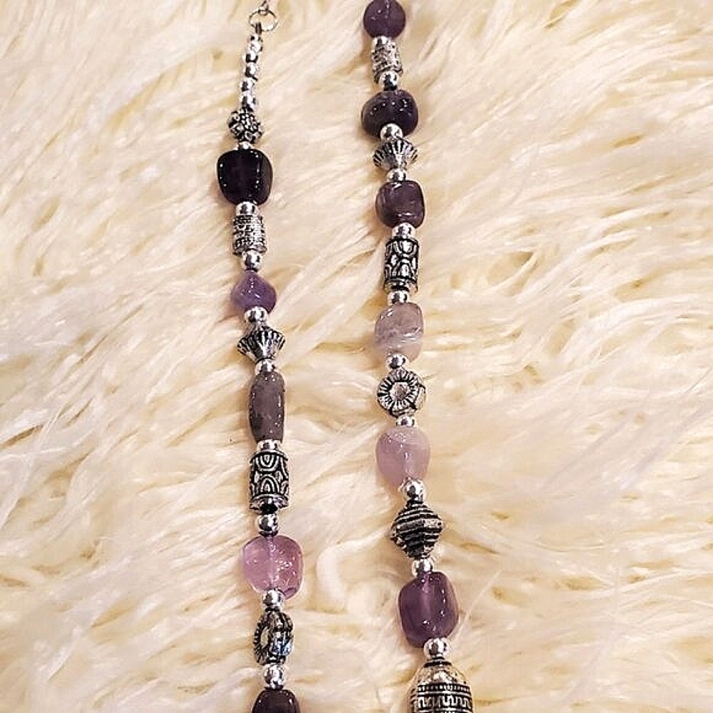 Multi-Gemstone Beaded Handmade Necklace. 🌴 - Picture 8 of 10